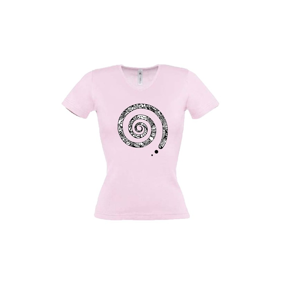 women Lady's t-shirt spiral