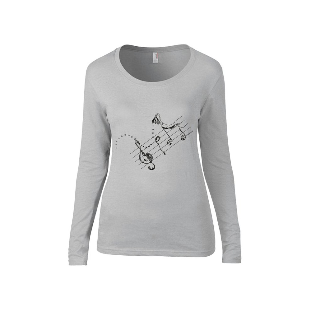 t-shirts & sweatshirts Lady Long sleeve - extralong! with melodie