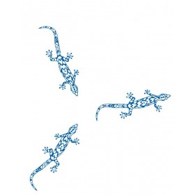 accessory & gifts wall-sticker with gecko - blue