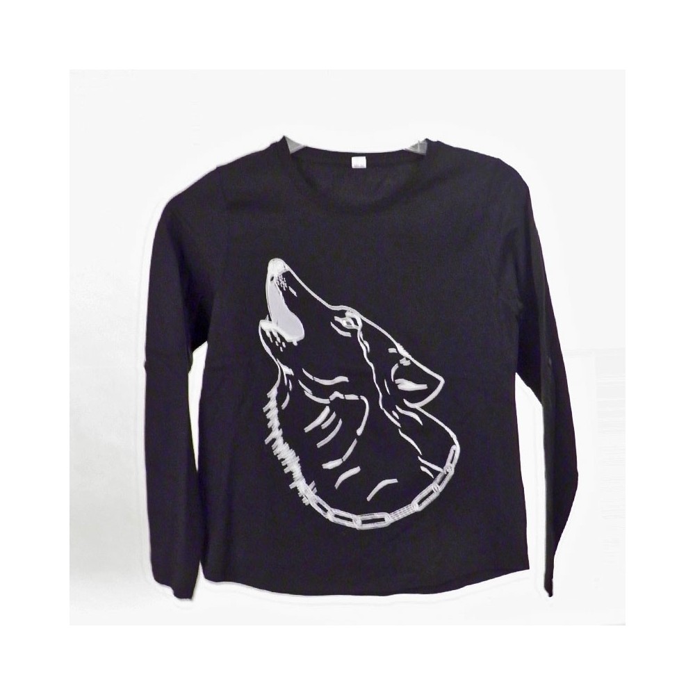 t-shirts & sweatshirts Fashionable Girls T-Shirt with Wolf