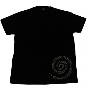 T-Shirts short sleeves Men's T-Shirt with round neckline and spiral print, unique in XL