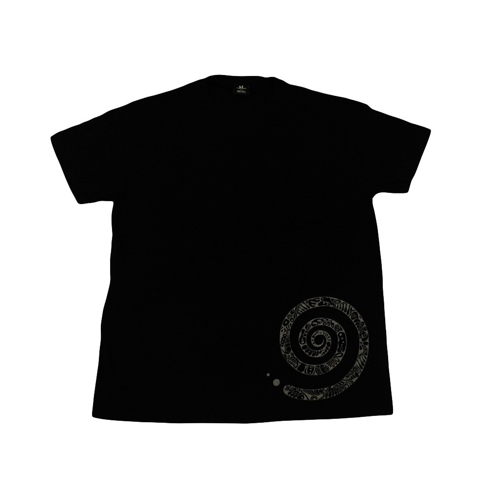 T-Shirts kurzarm Herren T-Shirt mit Rund-Ausschnitt und Spiral-Print, Unikat in XL