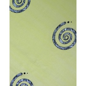 Fabric ODDMENT Jersey fabric-with spirals yellow