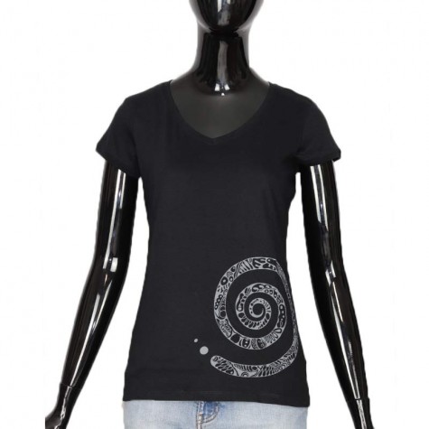 T-Shirt mit Spiral-Design