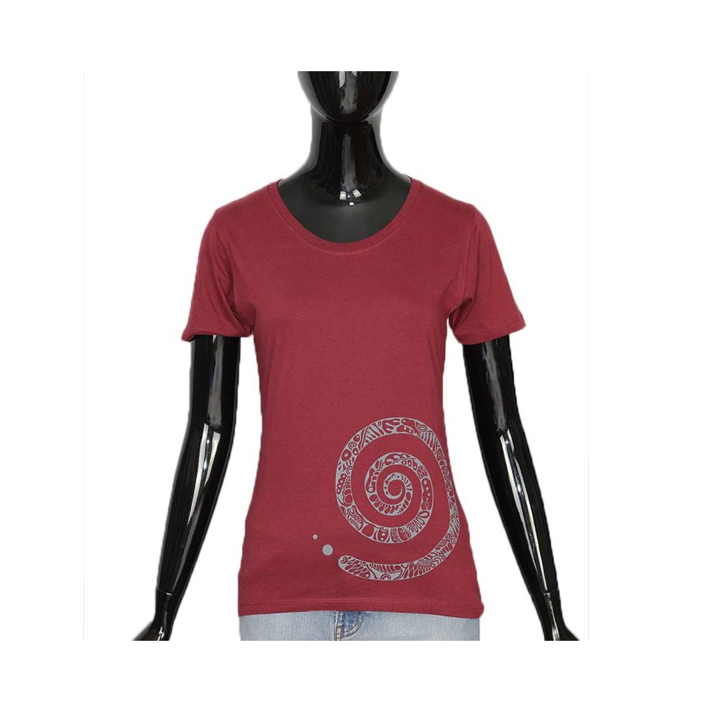 T-Shirt Spirale bedruckt in rot